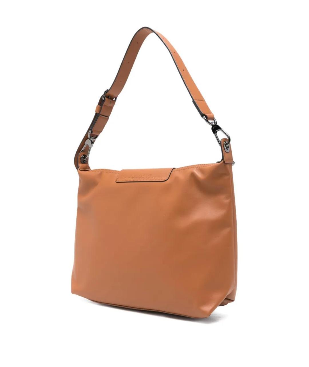 LONGCHAMP Бежевая кожаная сумка через плечо, фото 3