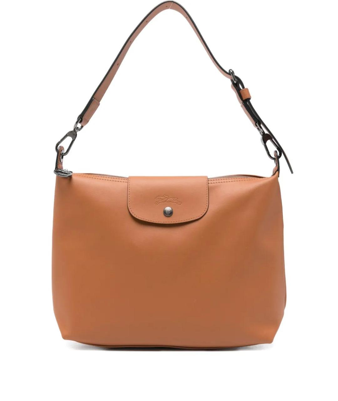 LONGCHAMP Бежевая кожаная сумка через плечо, фото 1