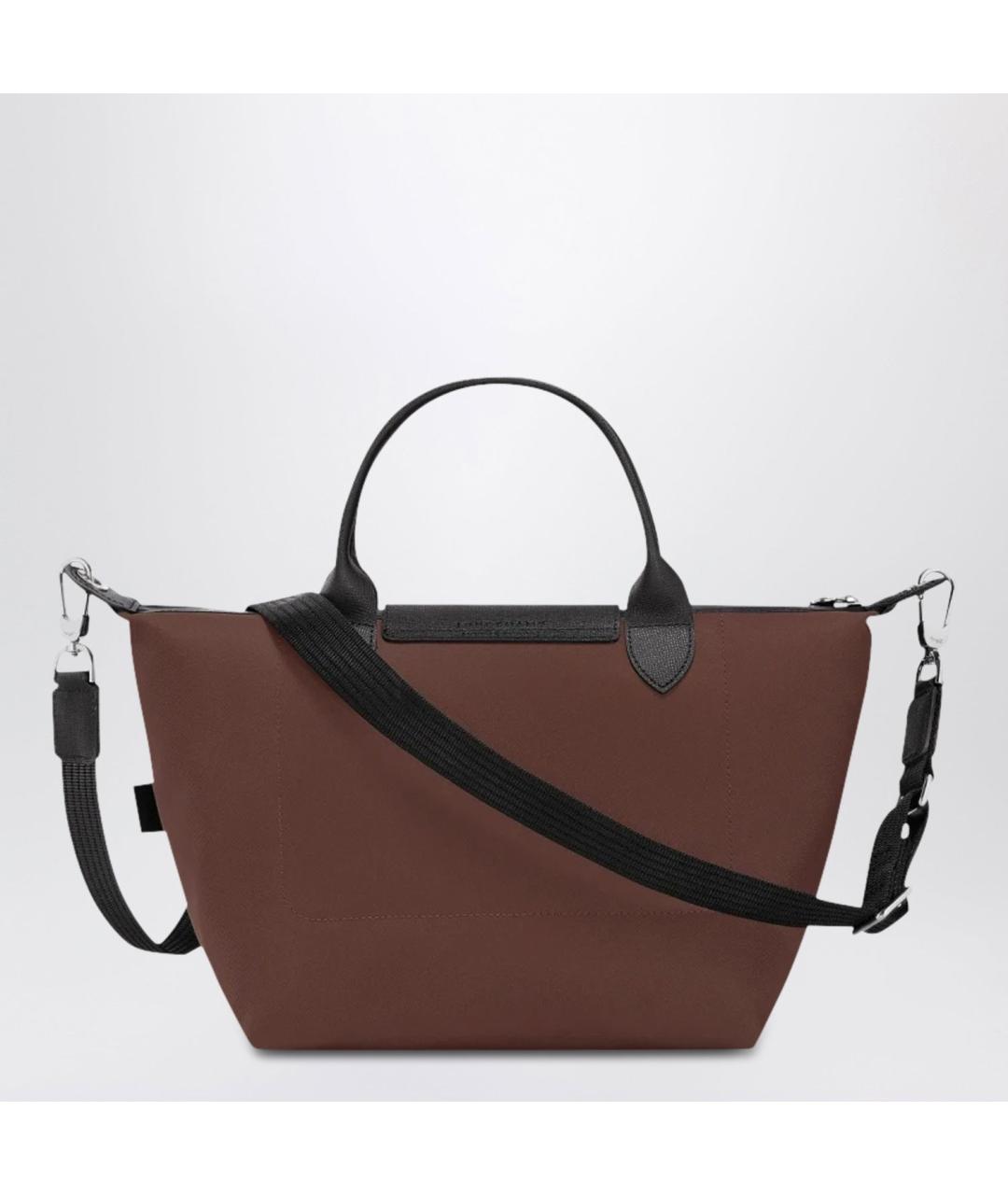 LONGCHAMP Коричневая синтетическая сумка с короткими ручками, фото 2