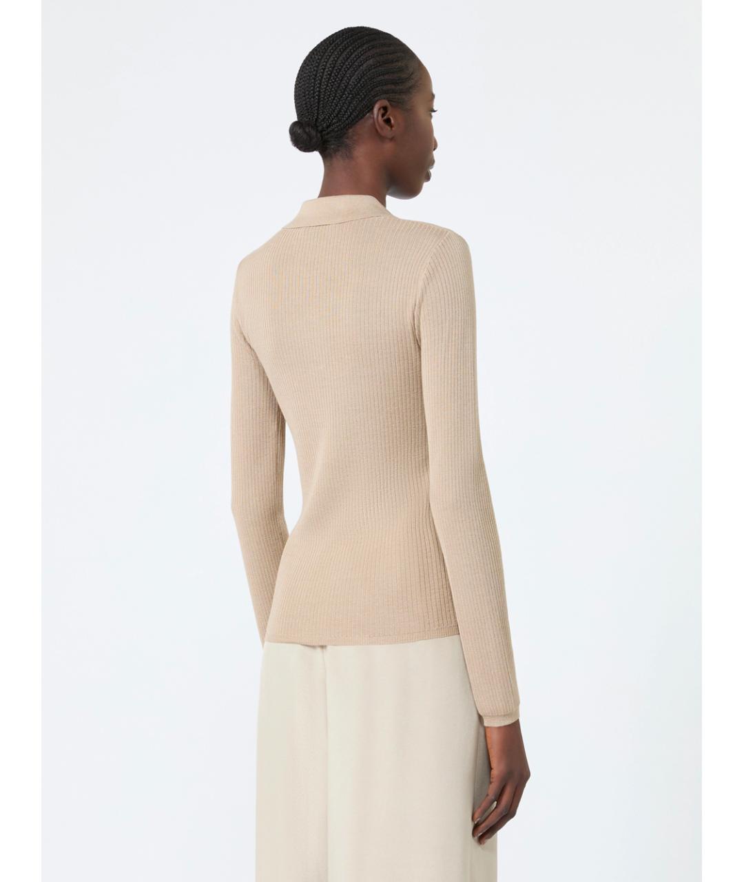 MAX MARA Бежевый кашемировый джемпер / свитер, фото 3