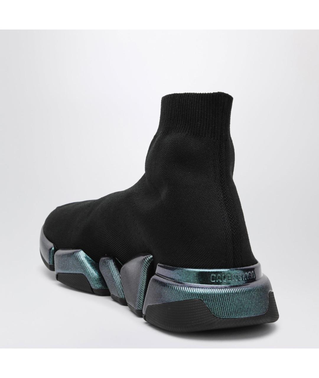 BALENCIAGA Черные синтетические низкие кроссовки / кеды, фото 2