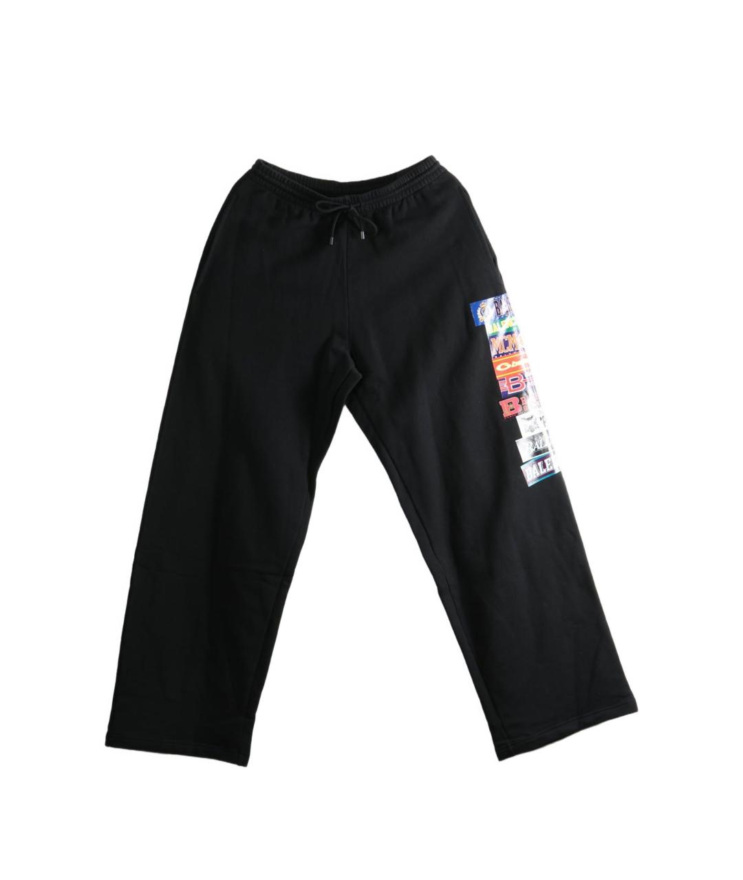 BALENCIAGA Черные хлопковые повседневные брюки, фото 1