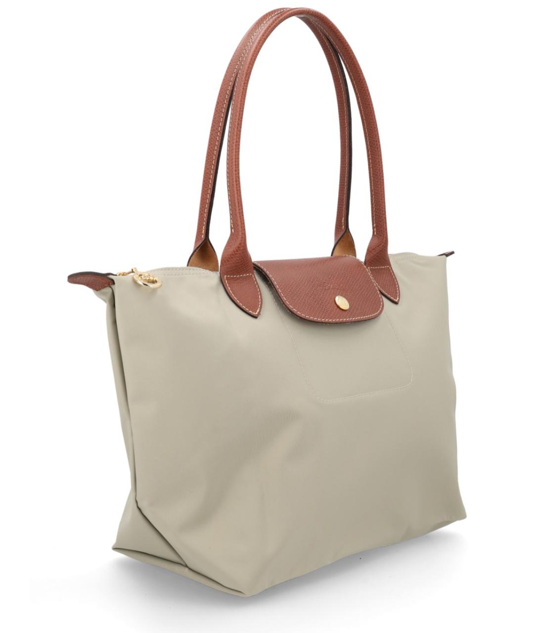 LONGCHAMP Серая синтетическая сумка через плечо, фото 4