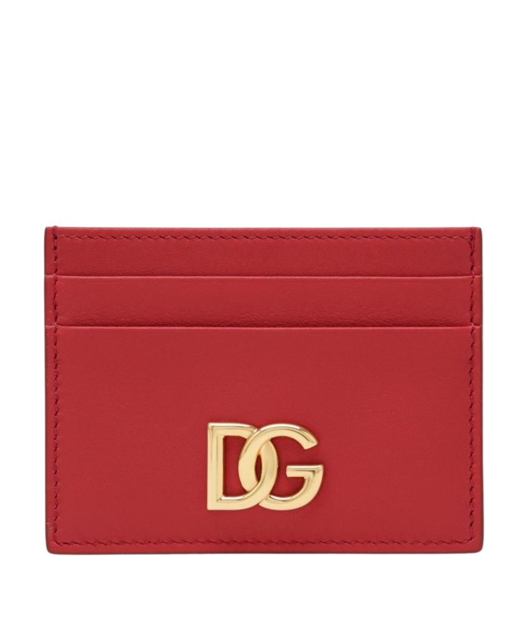DOLCE&GABBANA Красный кожаный кардхолдер, фото 1