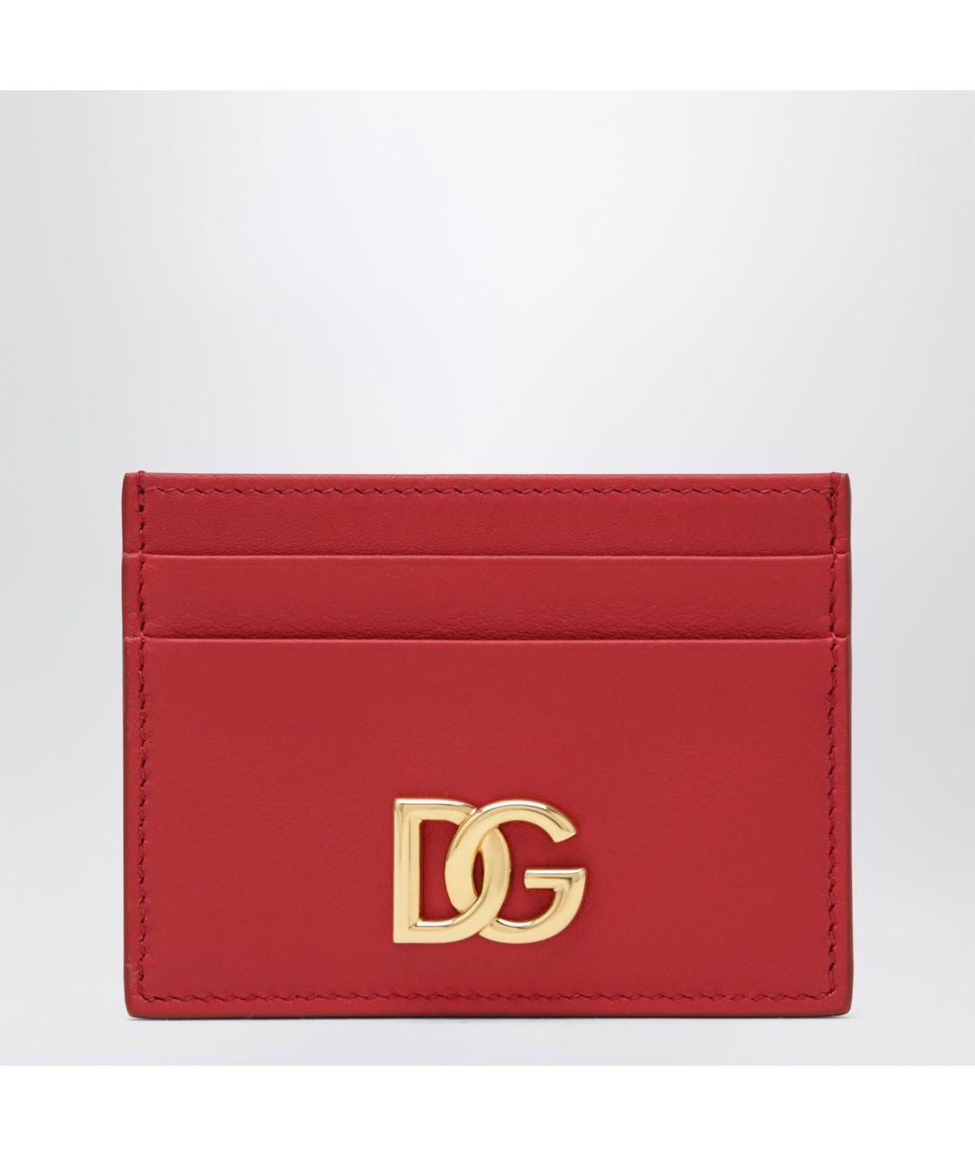 DOLCE&GABBANA Красный кожаный кардхолдер, фото 3