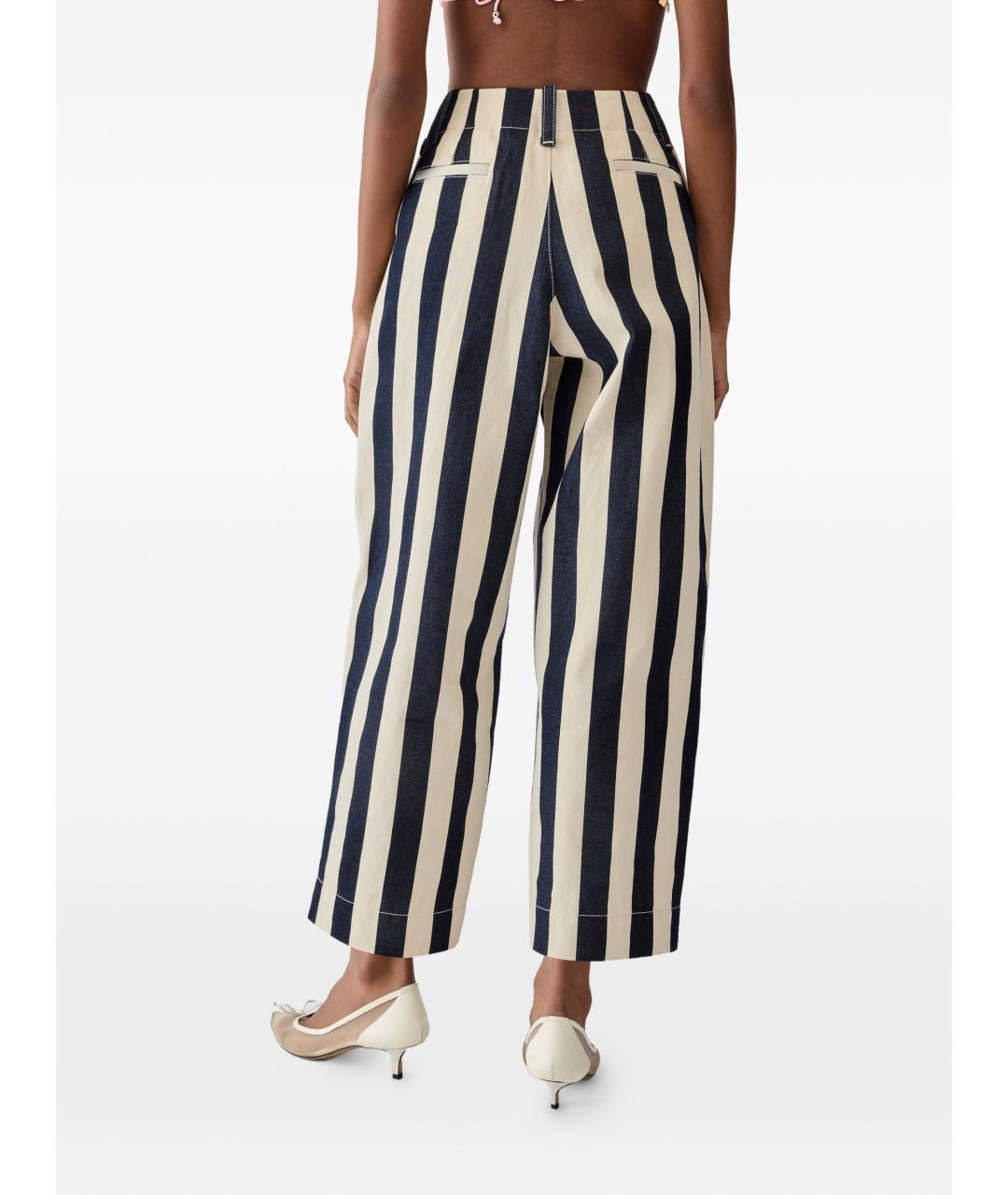 JACQUEMUS Синие хлопковые прямые джинсы, фото 4