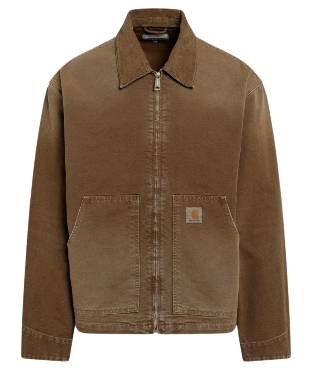 CARHARTT WIP Коричневая хлопковая куртка, фото 1