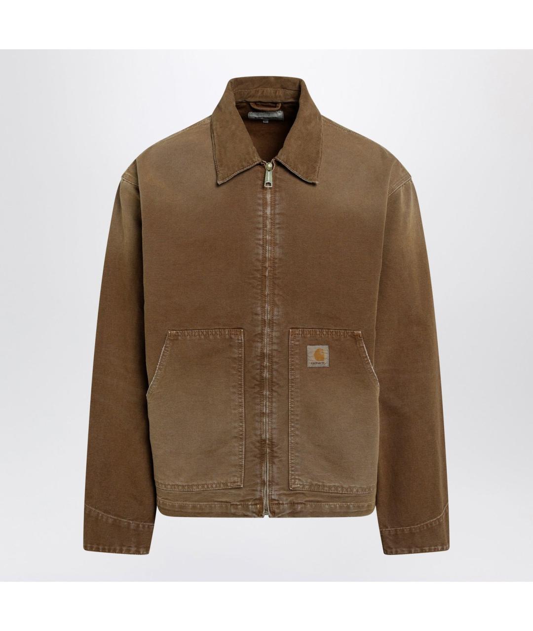 CARHARTT WIP Коричневая хлопковая куртка, фото 3