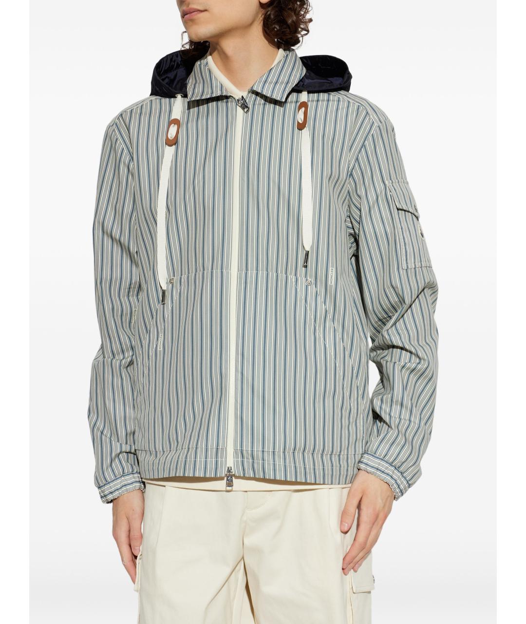 MONCLER Синяя полиамидовая куртка, фото 4