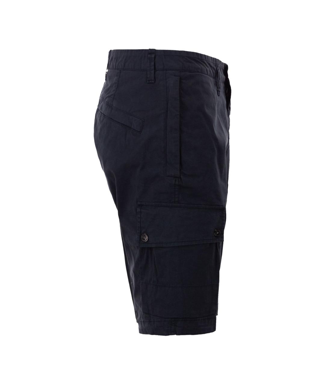 STONE ISLAND Синие хлопковые шорты, фото 2