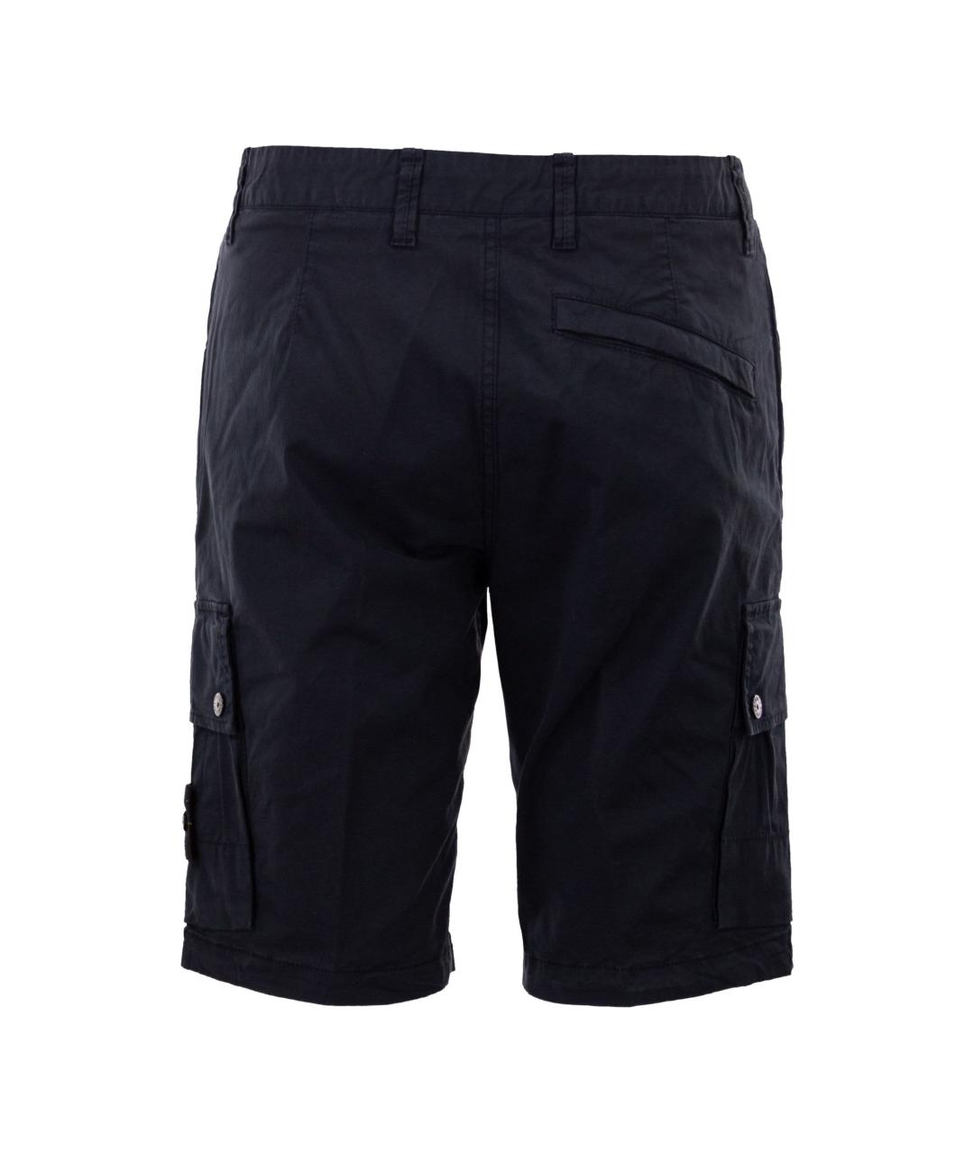 STONE ISLAND Синие хлопковые шорты, фото 4