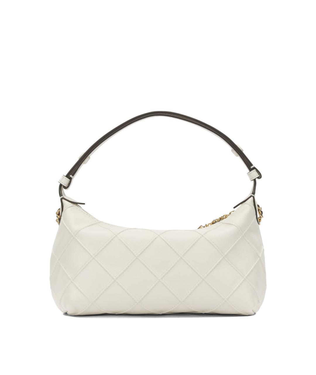 TORY BURCH Белая кожаная сумка с короткими ручками, фото 3