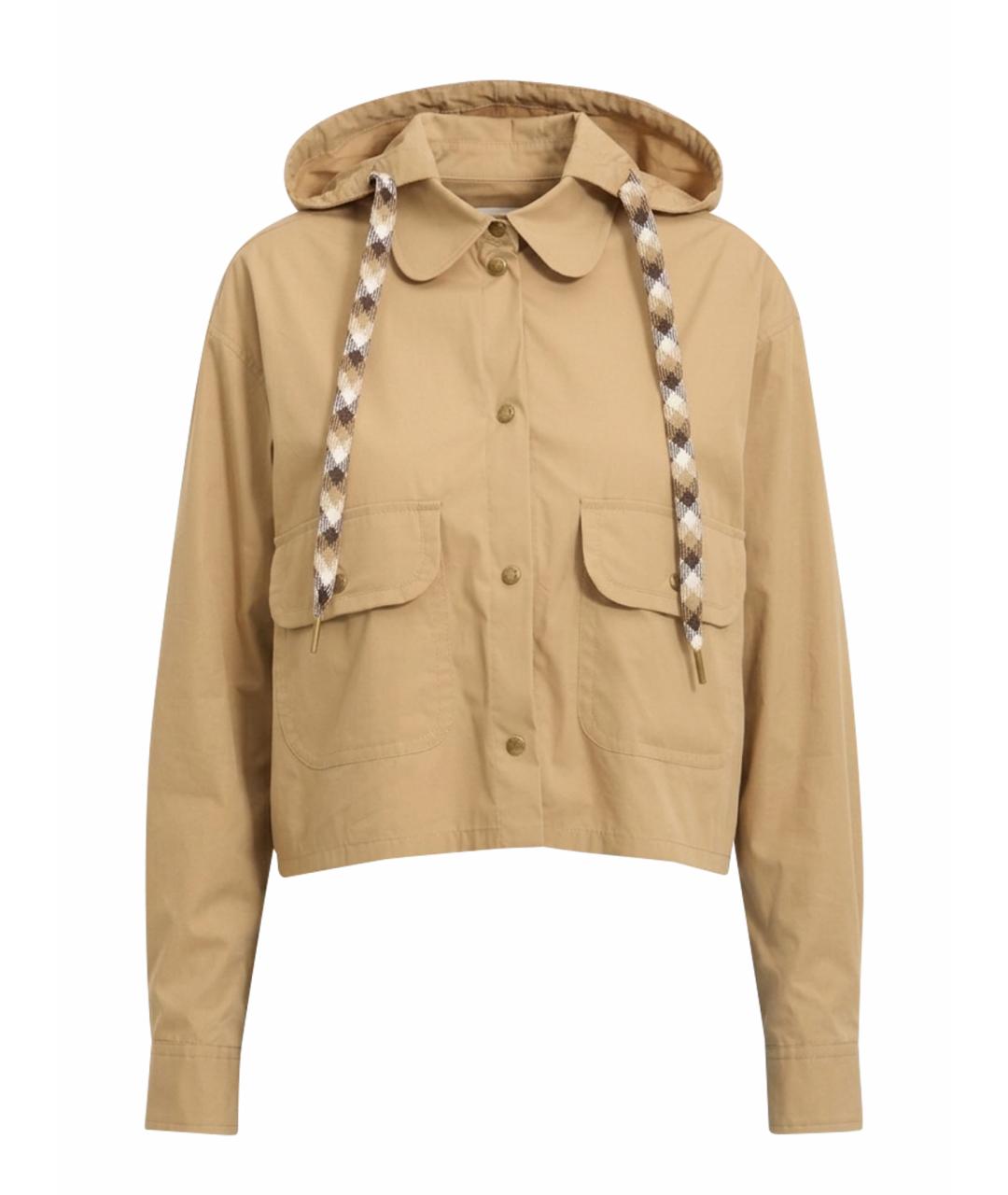 MONCLER Бежевая хлопковая рубашка, фото 1