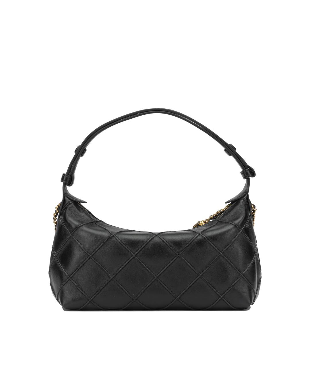 TORY BURCH Черная кожаная сумка с короткими ручками, фото 3