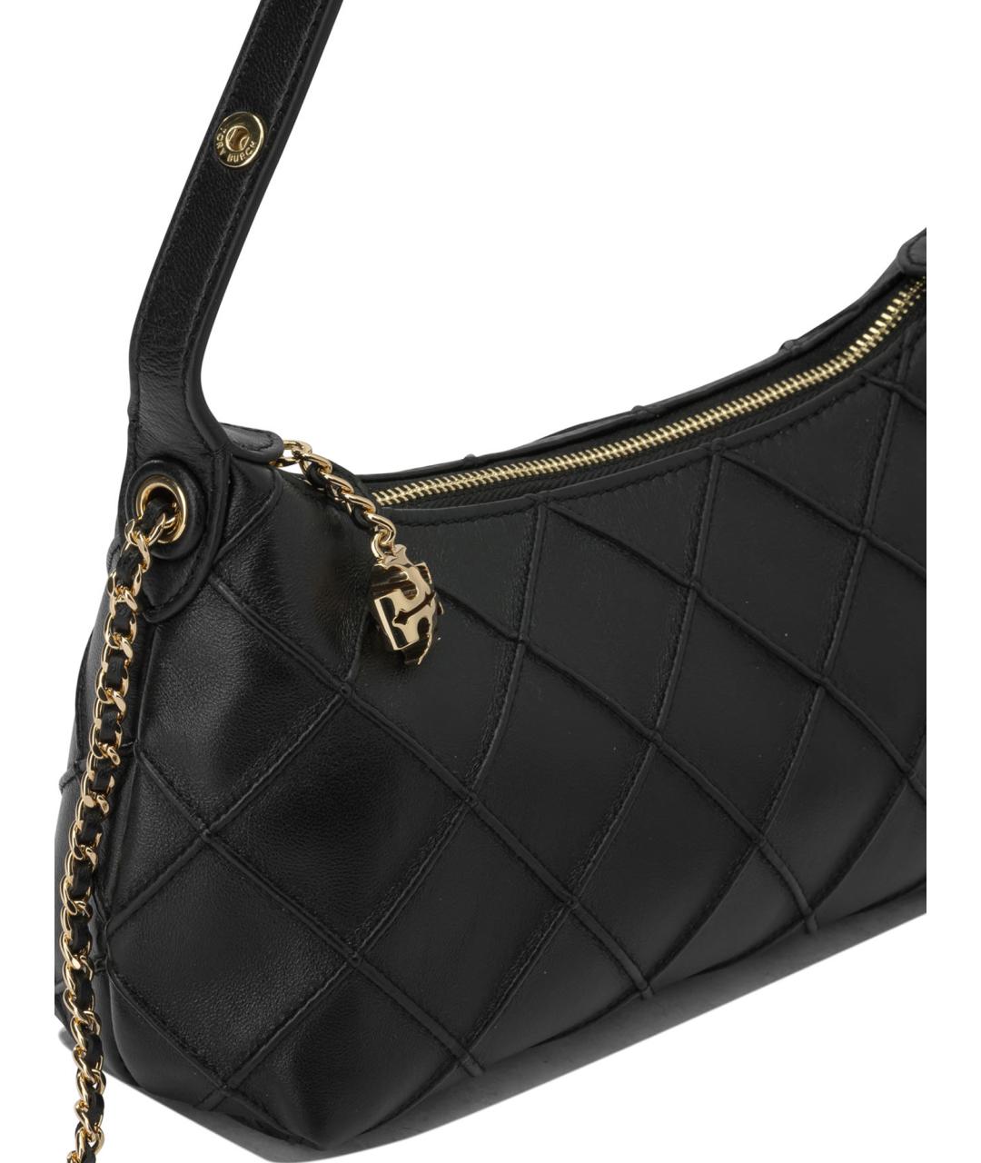TORY BURCH Черная кожаная сумка с короткими ручками, фото 5