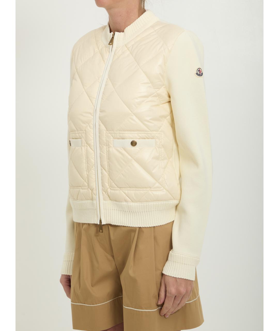 MONCLER Бежевый хлопковый кардиган, фото 2