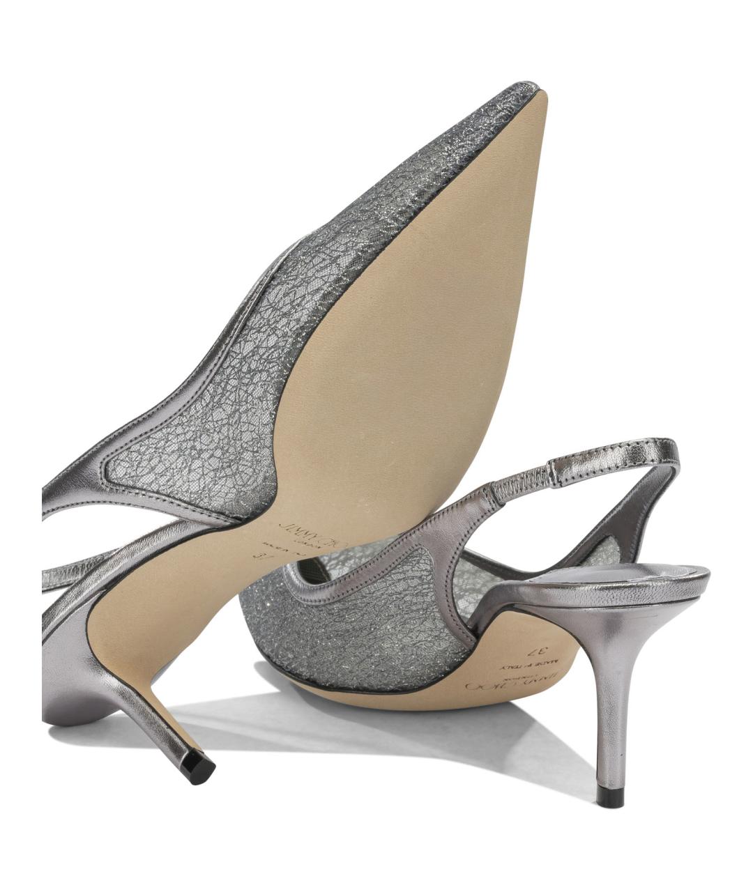 JIMMY CHOO Серые кожаные туфли, фото 5