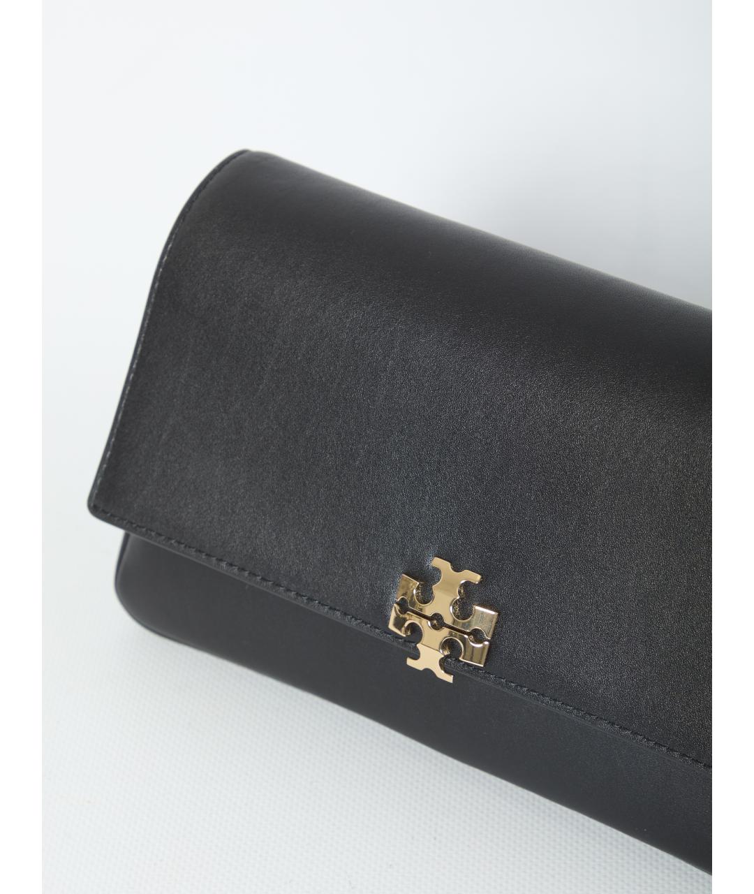 TORY BURCH Черная кожаная сумка через плечо, фото 4