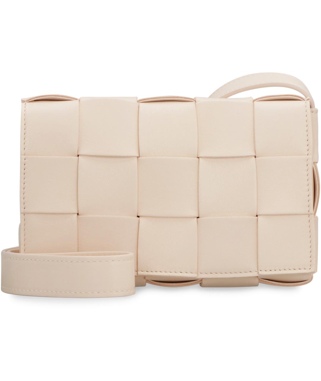 BOTTEGA VENETA Розовая кожаная сумка через плечо, фото 4