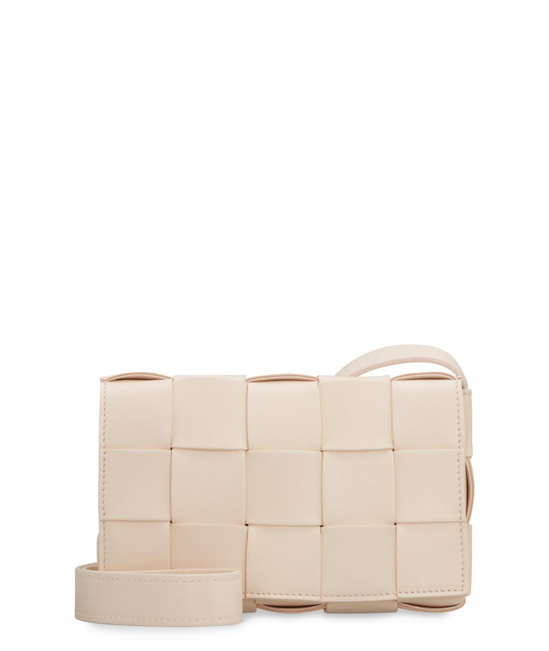 BOTTEGA VENETA Розовая кожаная сумка через плечо, фото 2