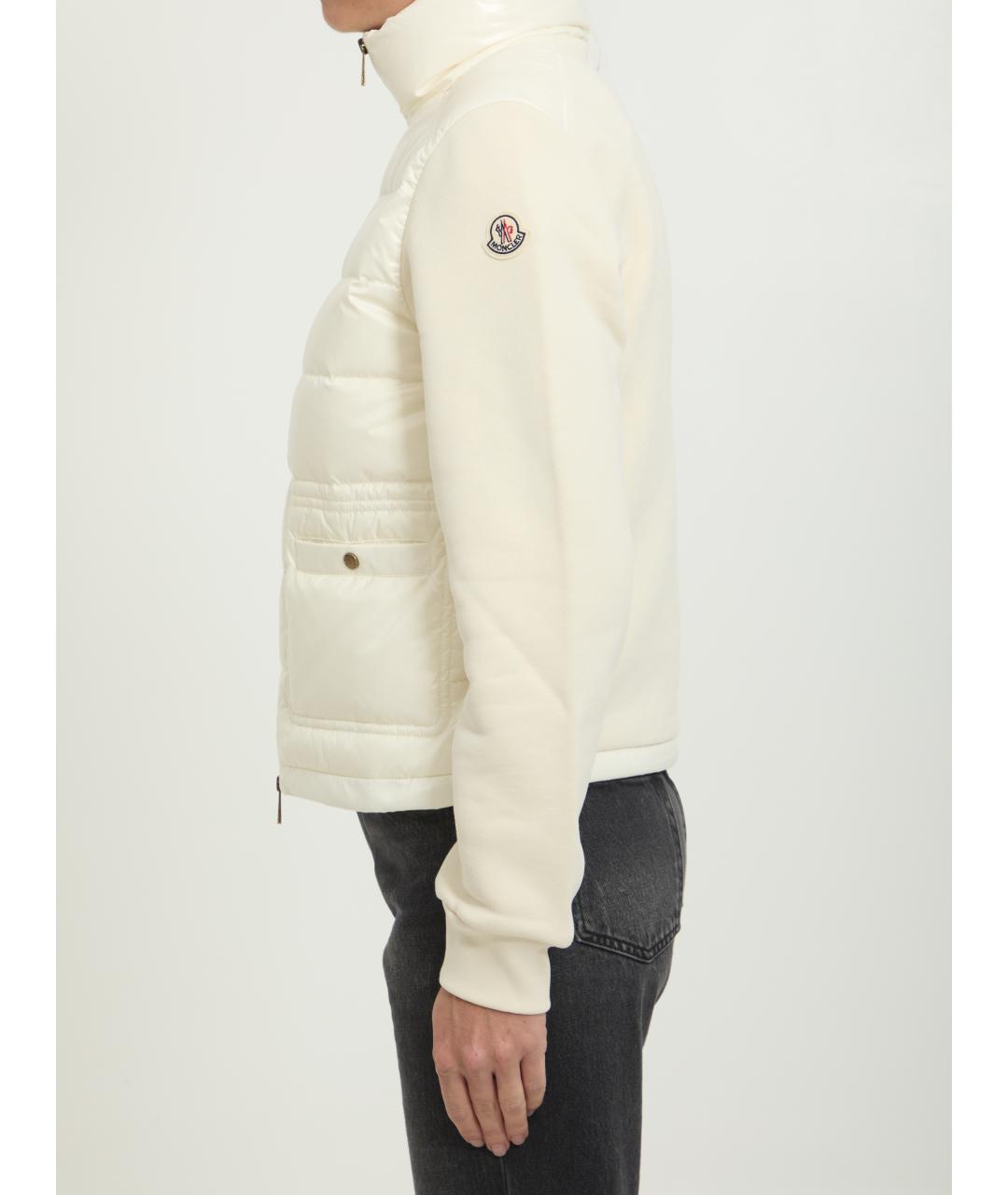 MONCLER Белый полиамидовый кардиган, фото 3
