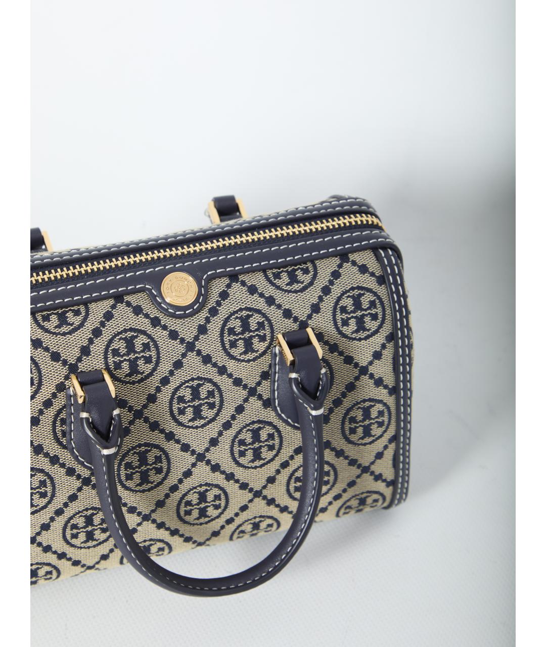 TORY BURCH Синяя хлопковая сумка через плечо, фото 4