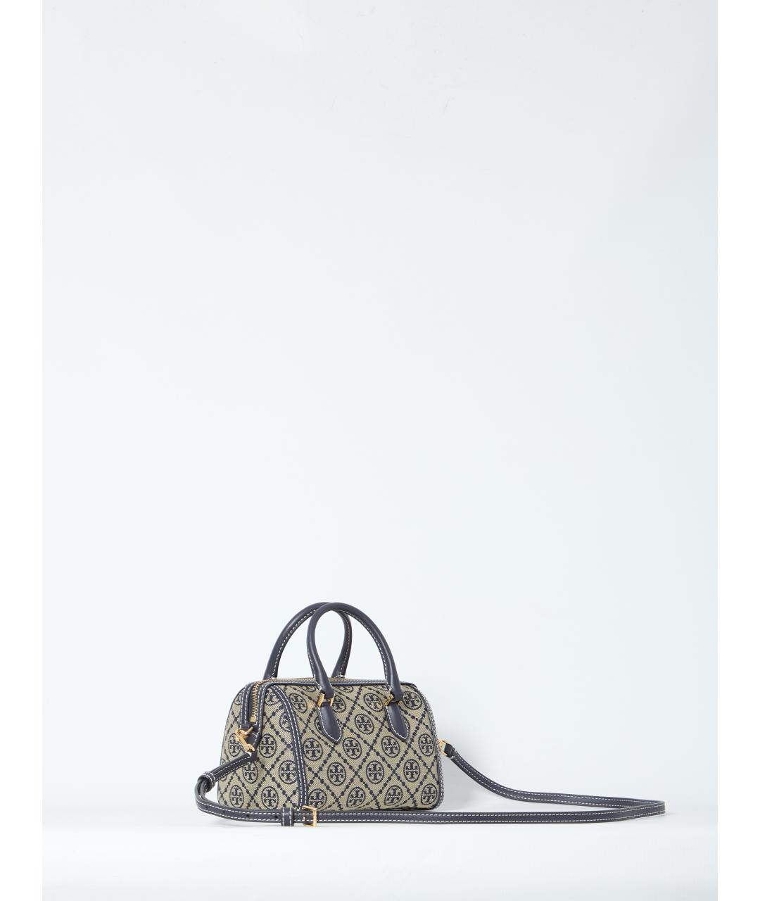 TORY BURCH Синяя хлопковая сумка через плечо, фото 2