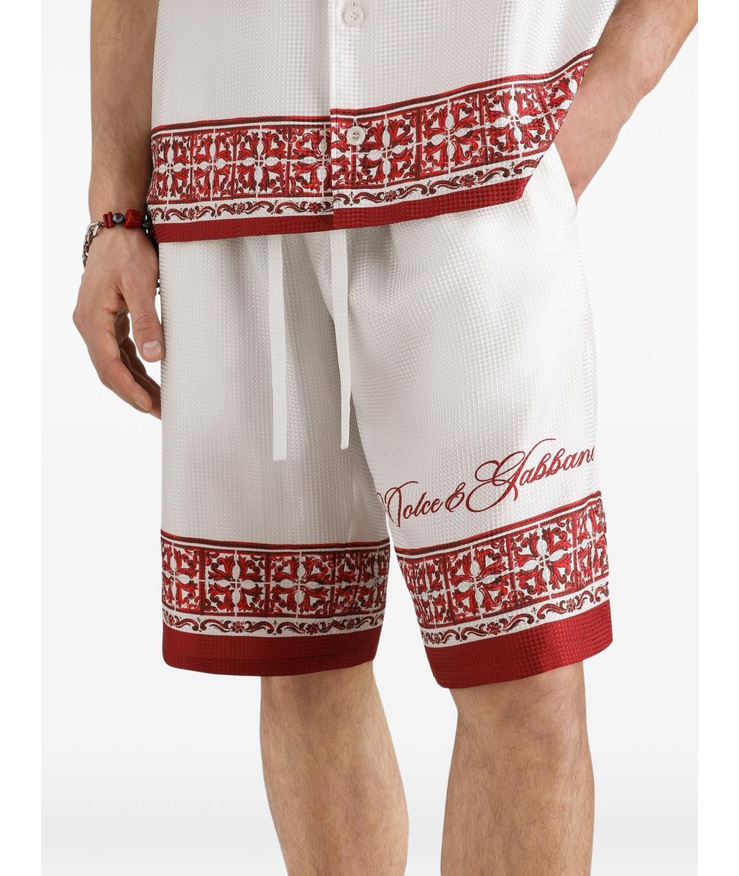 DOLCE&GABBANA Мульти шелковые шорты, фото 4