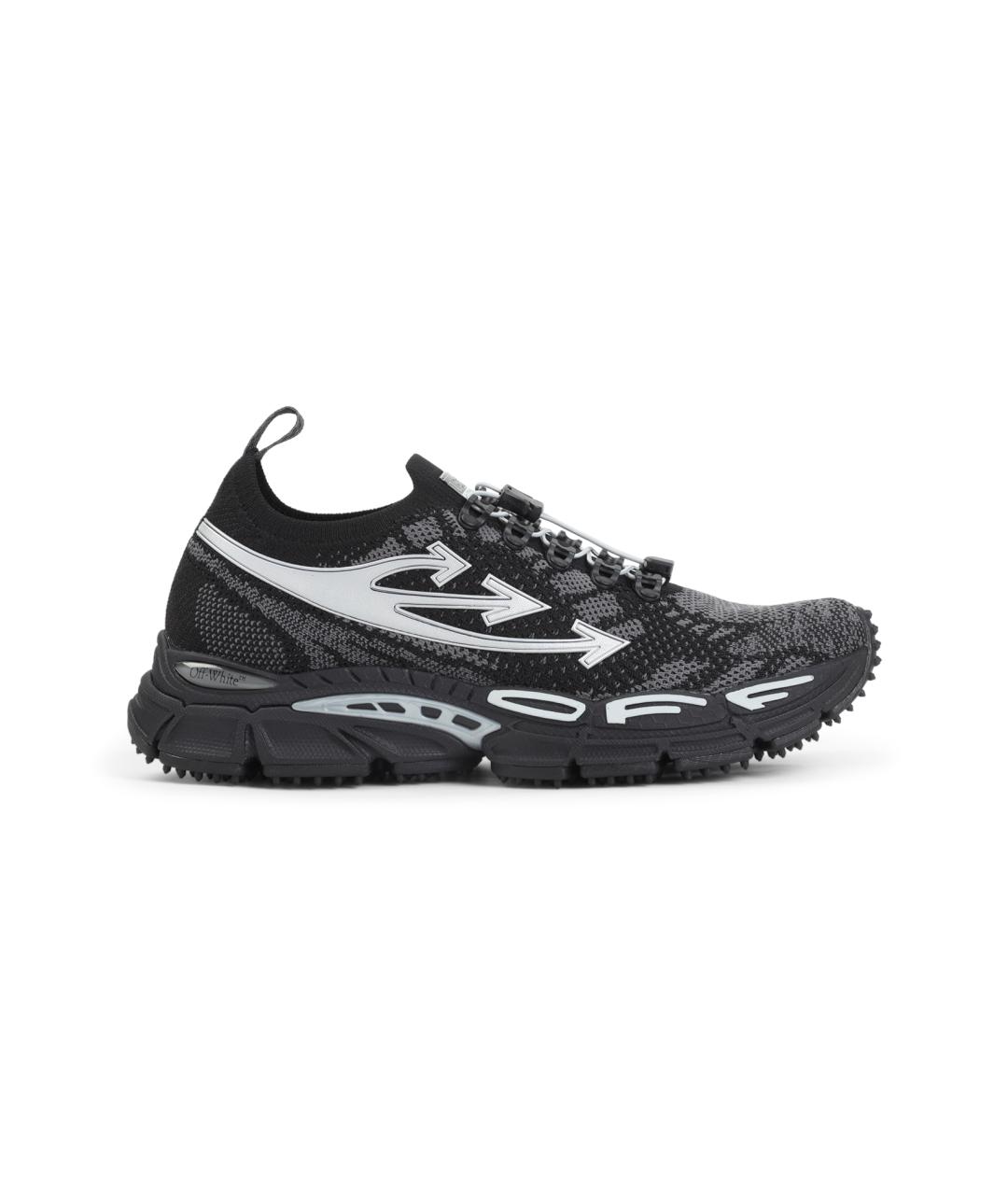 OFF-WHITE Черные текстильные низкие кроссовки / кеды, фото 1