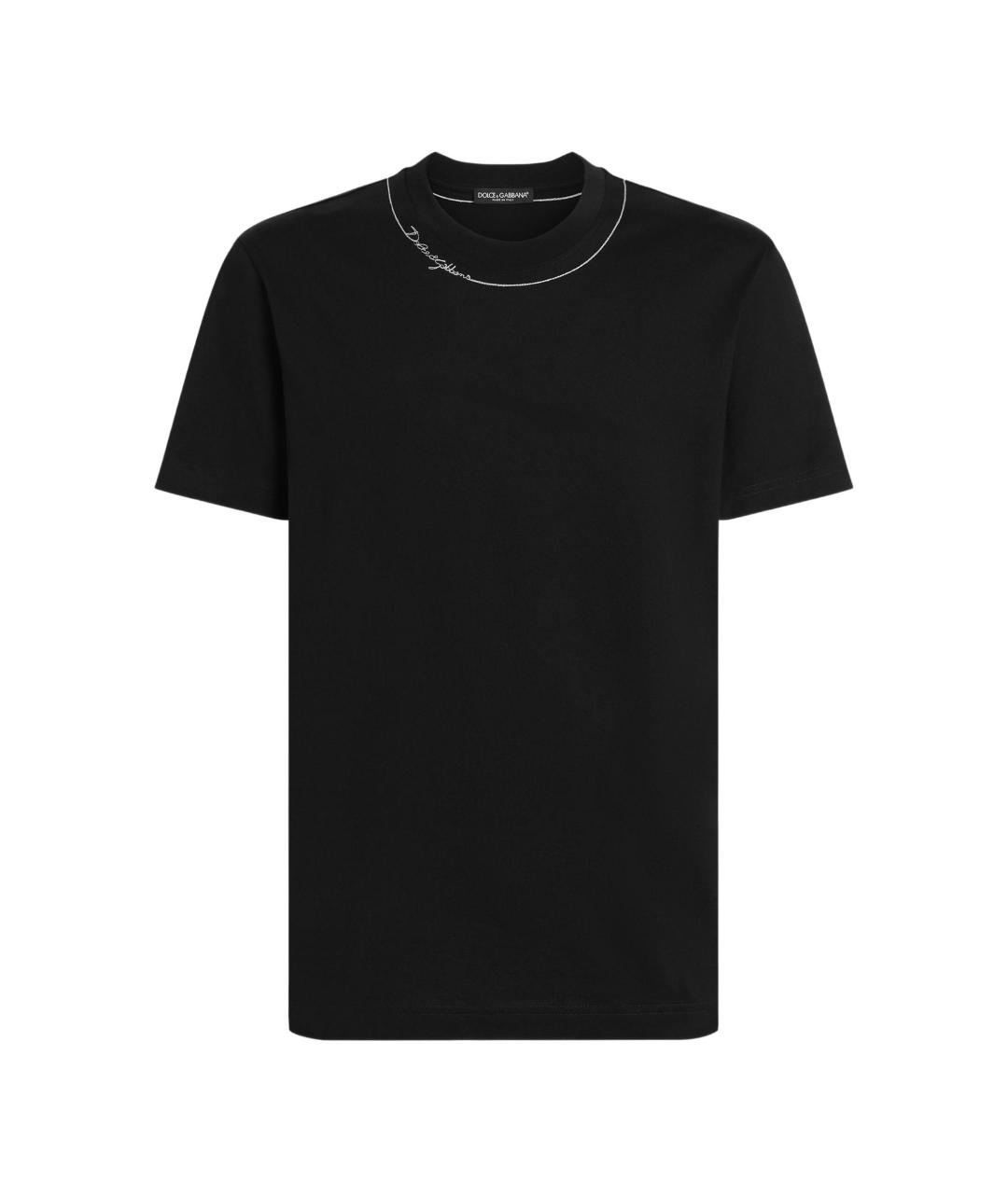 DOLCE&GABBANA Черная хлопковая футболка, фото 1