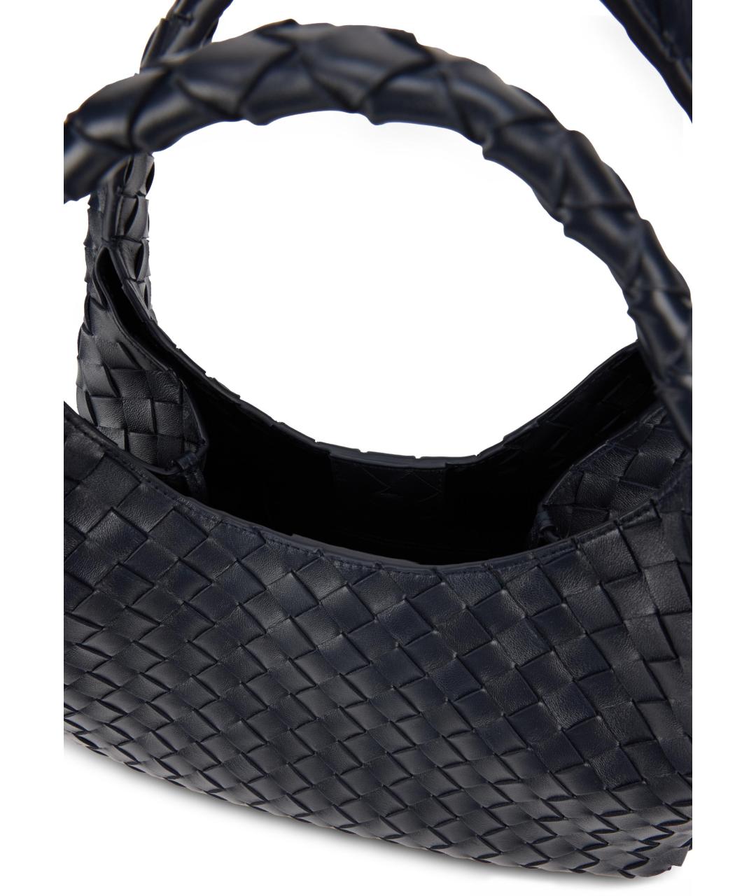 BOTTEGA VENETA Темно-синяя кожаная сумка через плечо, фото 5