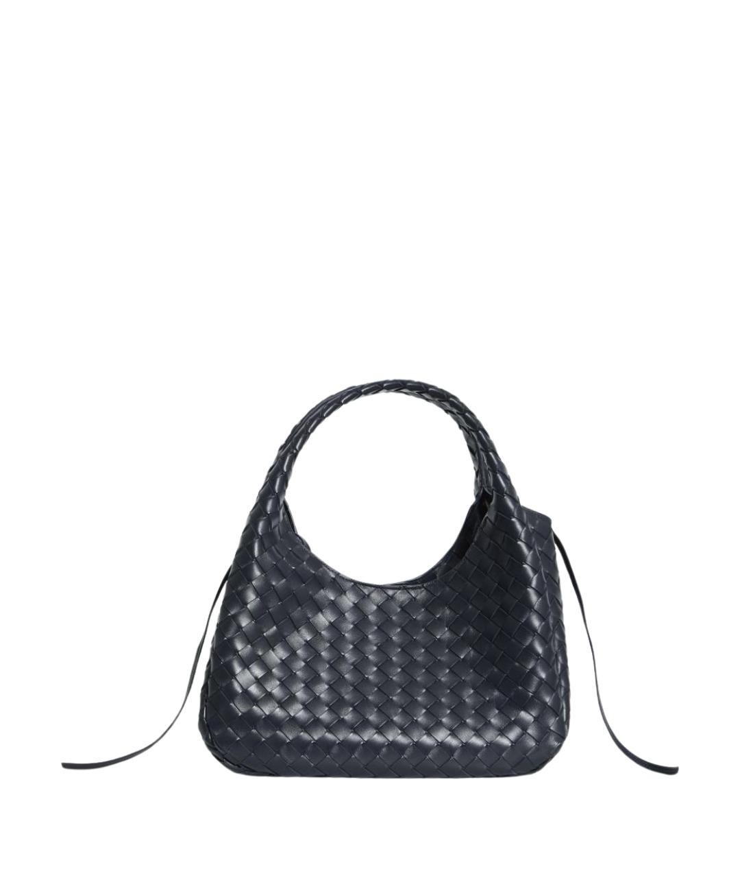 BOTTEGA VENETA Темно-синяя кожаная сумка через плечо, фото 1