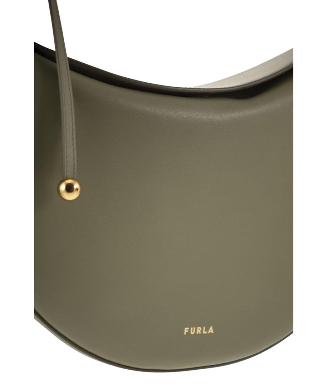 FURLA Зеленая кожаная сумка через плечо, фото 5