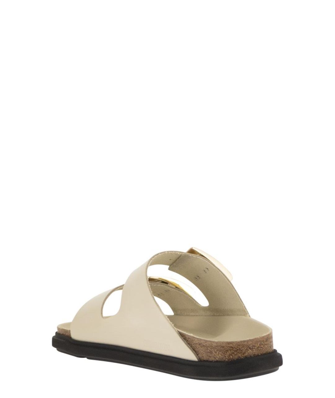 BIRKENSTOCK Бежевые кожаные сандалии, фото 3