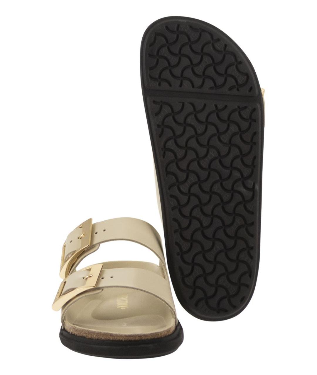 BIRKENSTOCK Бежевые кожаные сандалии, фото 5