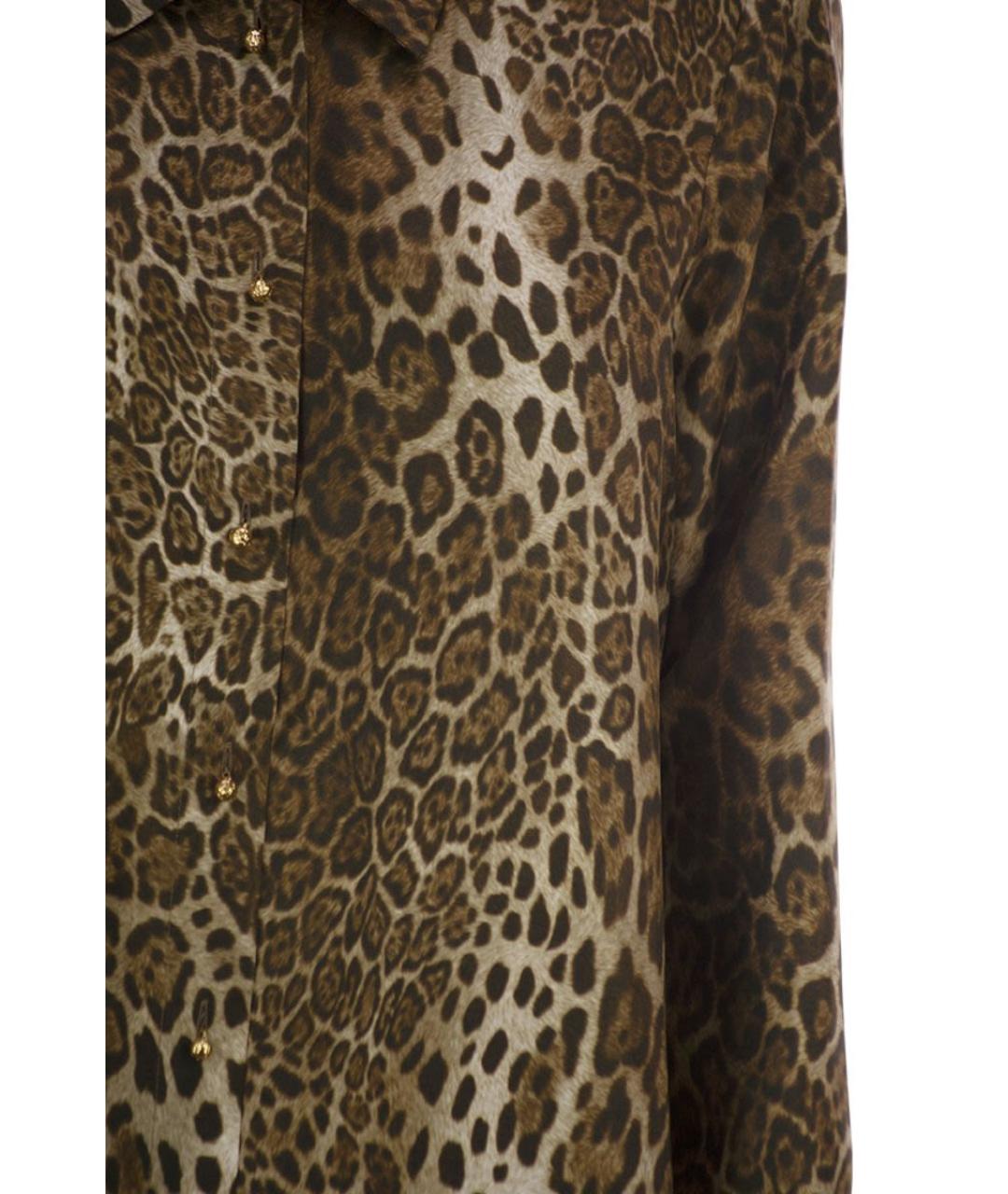 MAX MARA Коричневая шелковая рубашка, фото 4