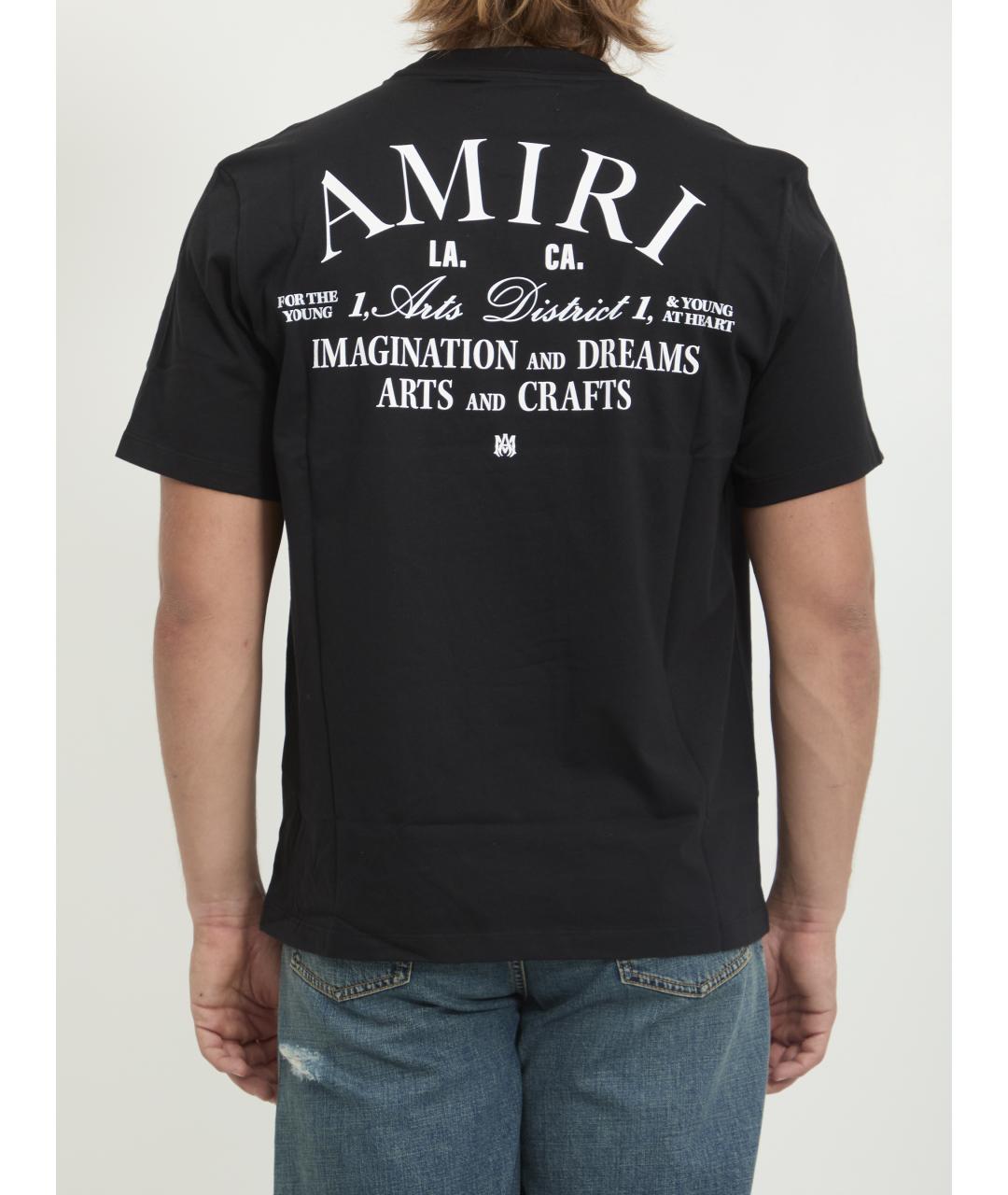 AMIRI Черная хлопковая футболка, фото 4