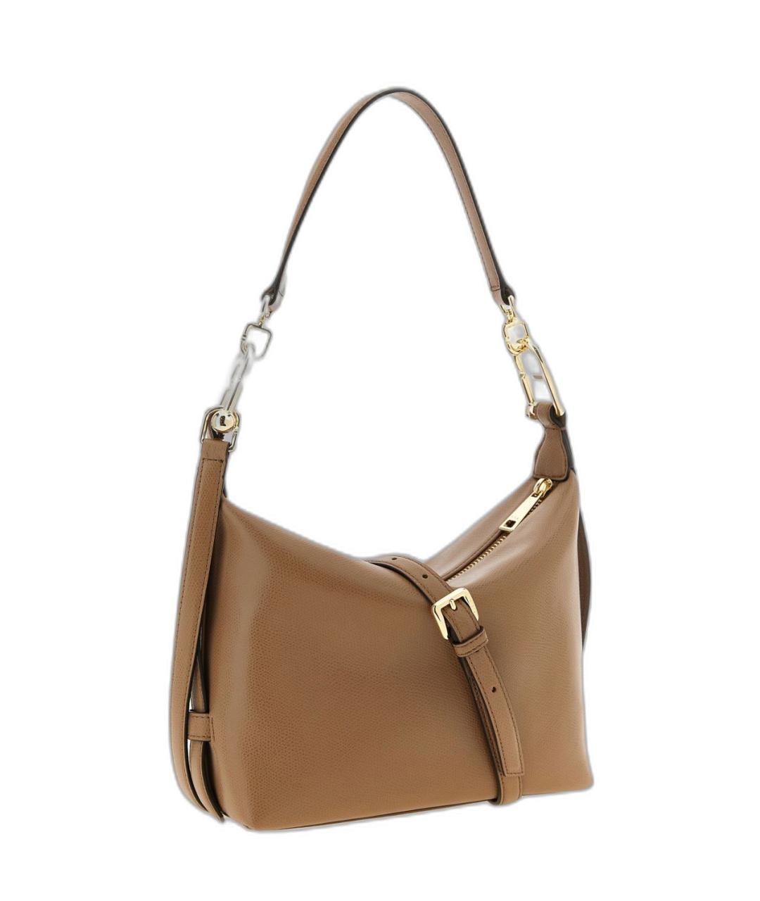 FURLA Бежевая кожаная сумка через плечо, фото 2