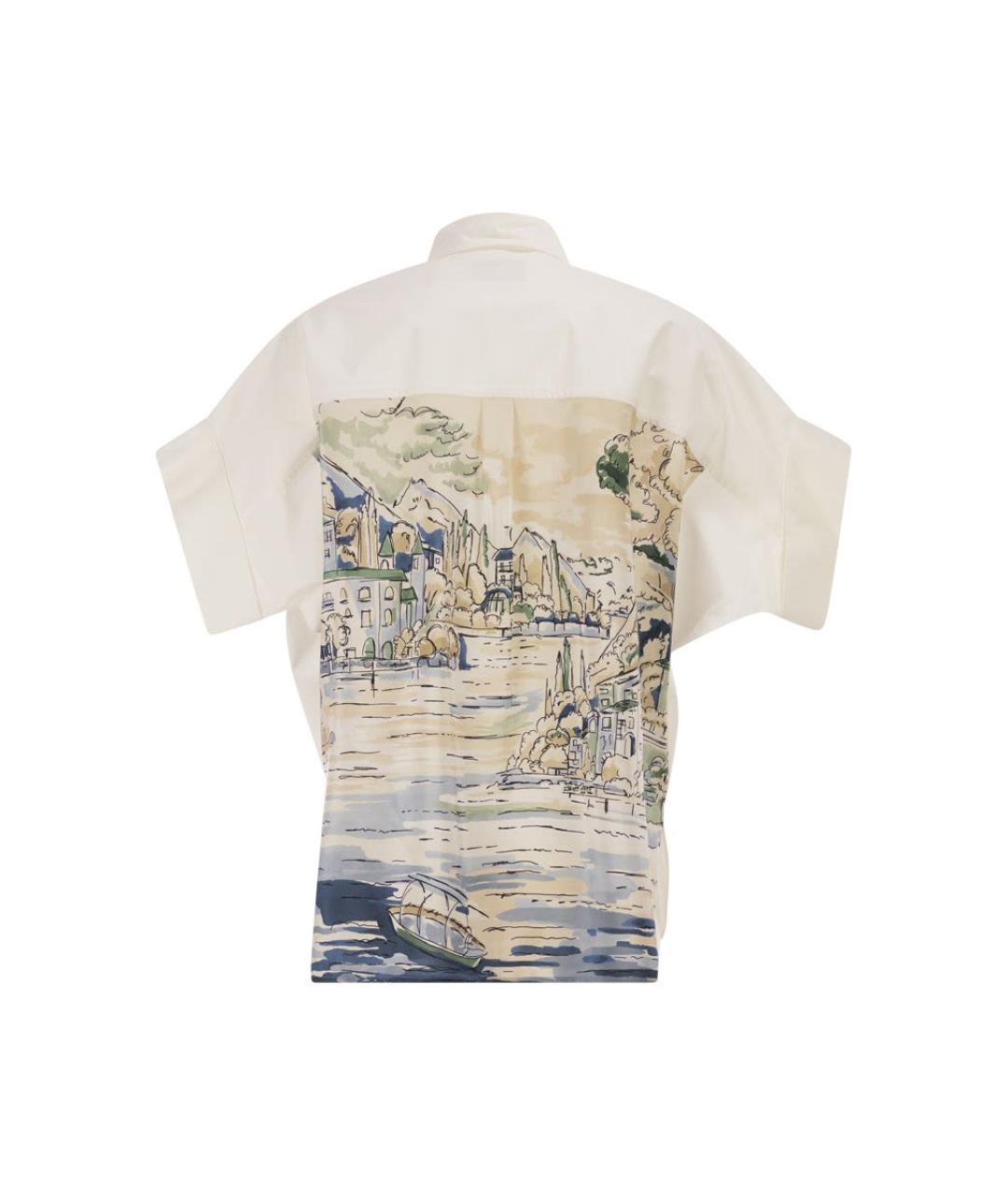 WEEKEND MAX MARA Белая хлопковая рубашка, фото 2