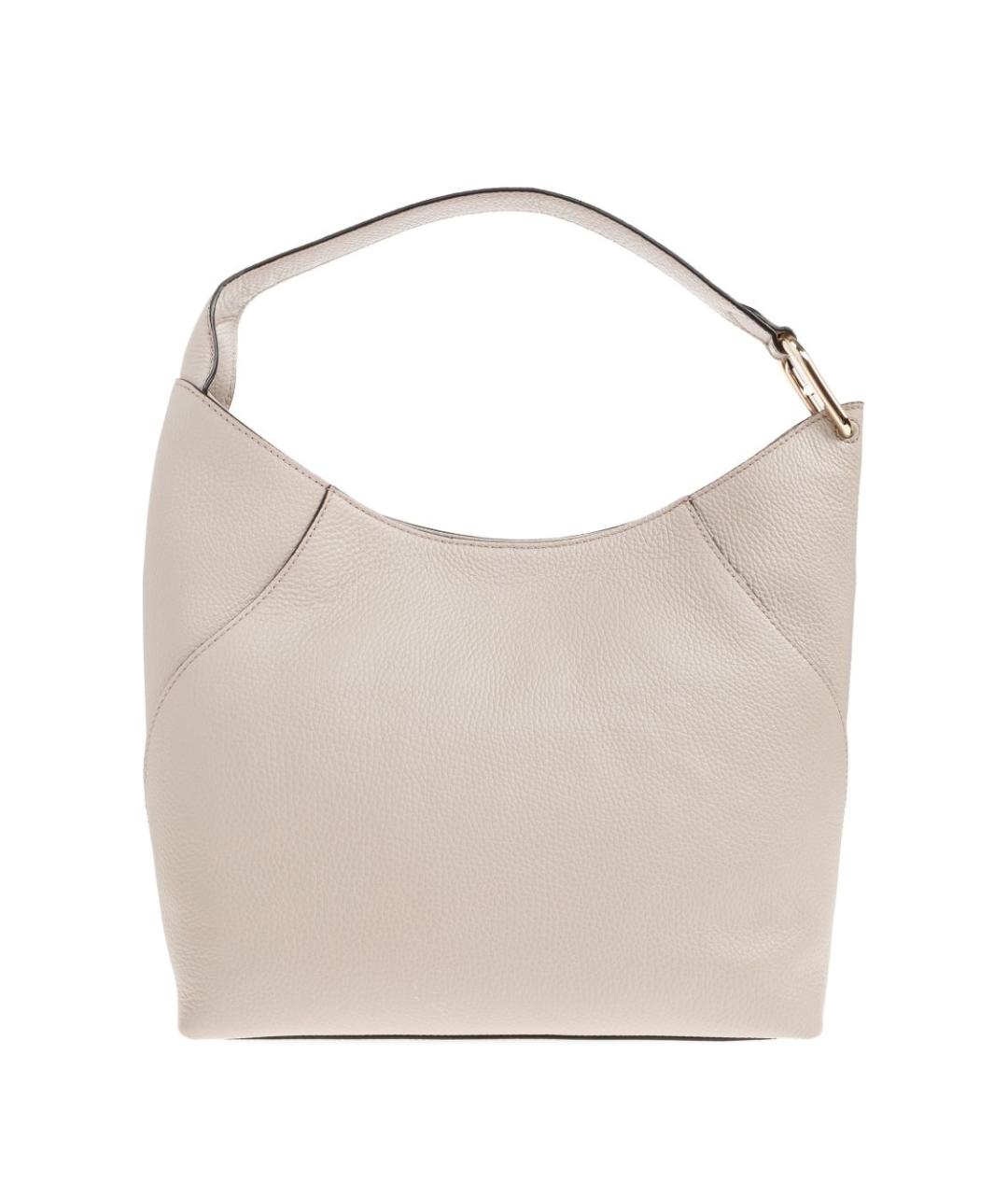 FURLA Бежевая кожаная сумка через плечо, фото 5