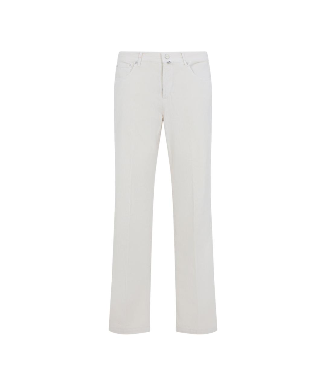 KITON Белые хлопковые повседневные брюки, фото 1