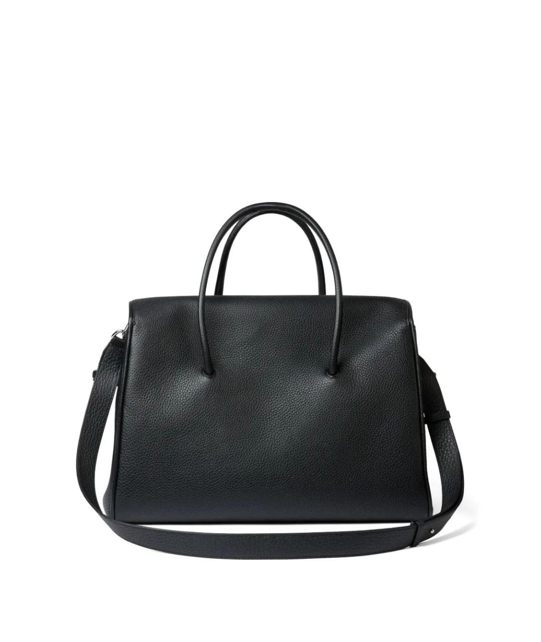 JACQUEMUS Черная кожаная сумка через плечо, фото 2