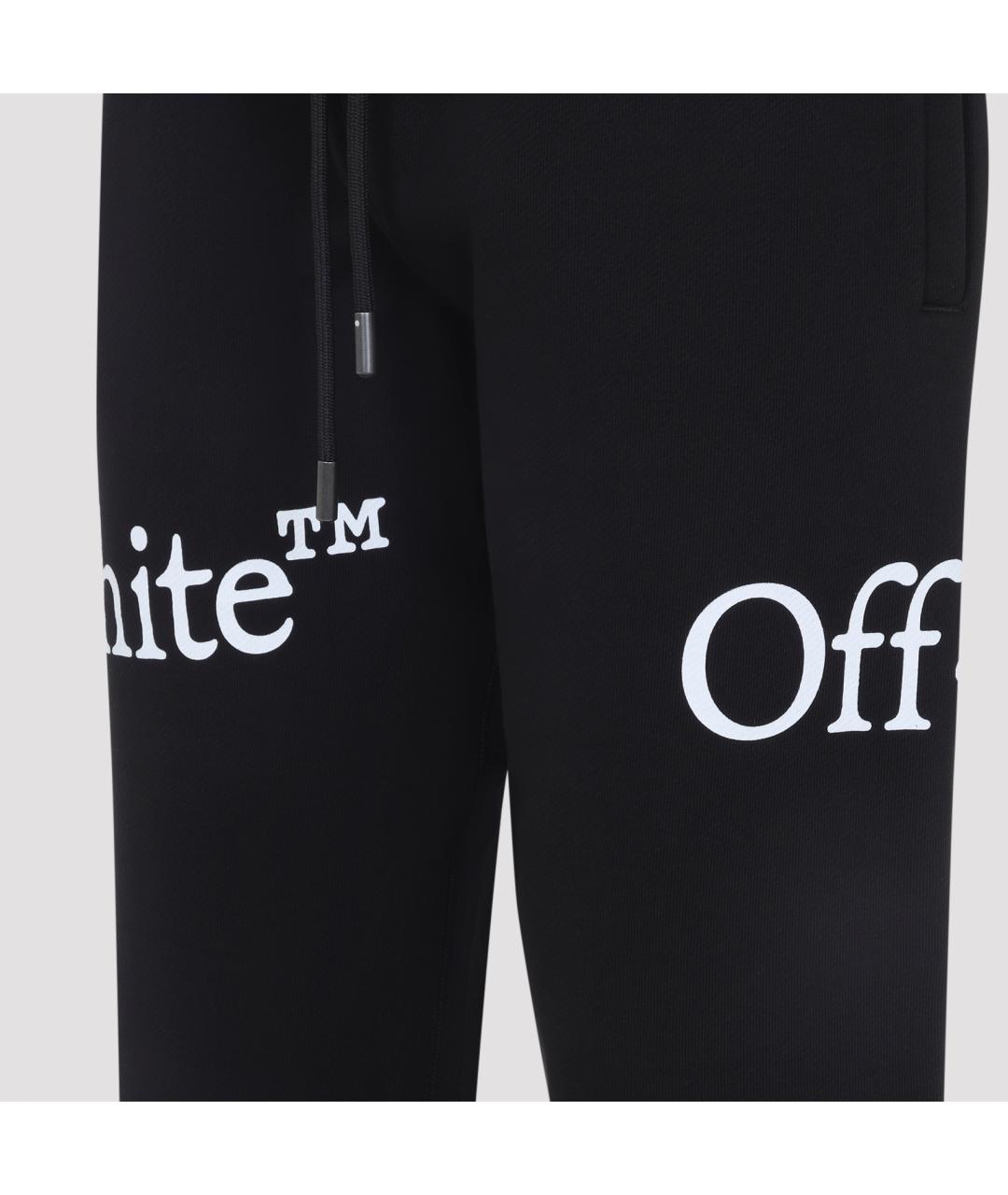 OFF-WHITE Черные хлопковые повседневные брюки, фото 3