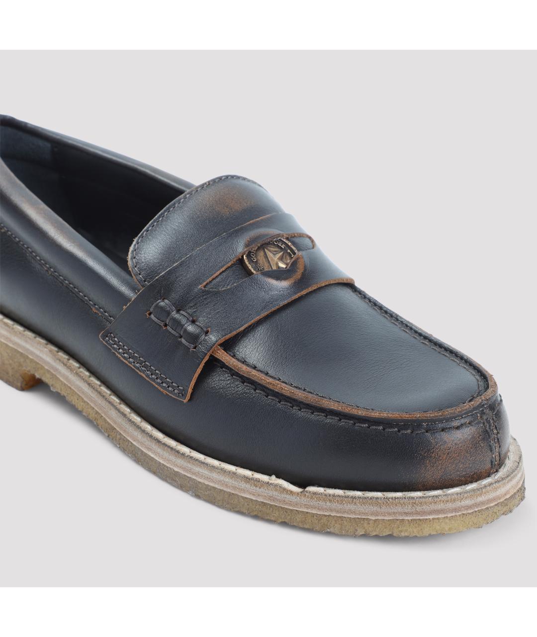 GOLDEN GOOSE Черные кожаные лоферы, фото 4