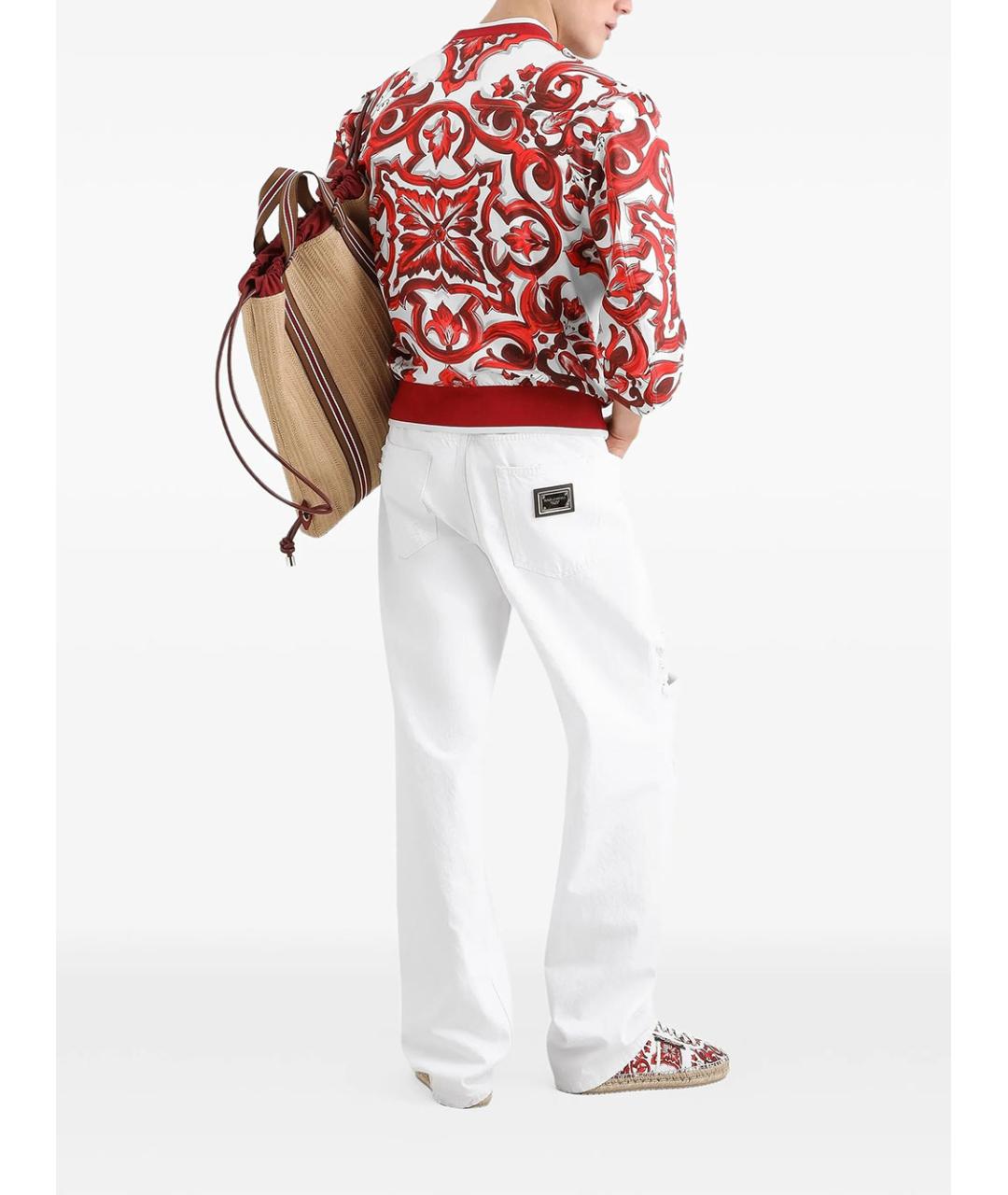 DOLCE&GABBANA Белая хлопковая футболка, фото 4