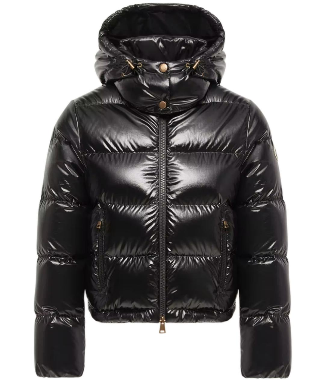 MONCLER Черный полиамидовый пуховик, фото 1