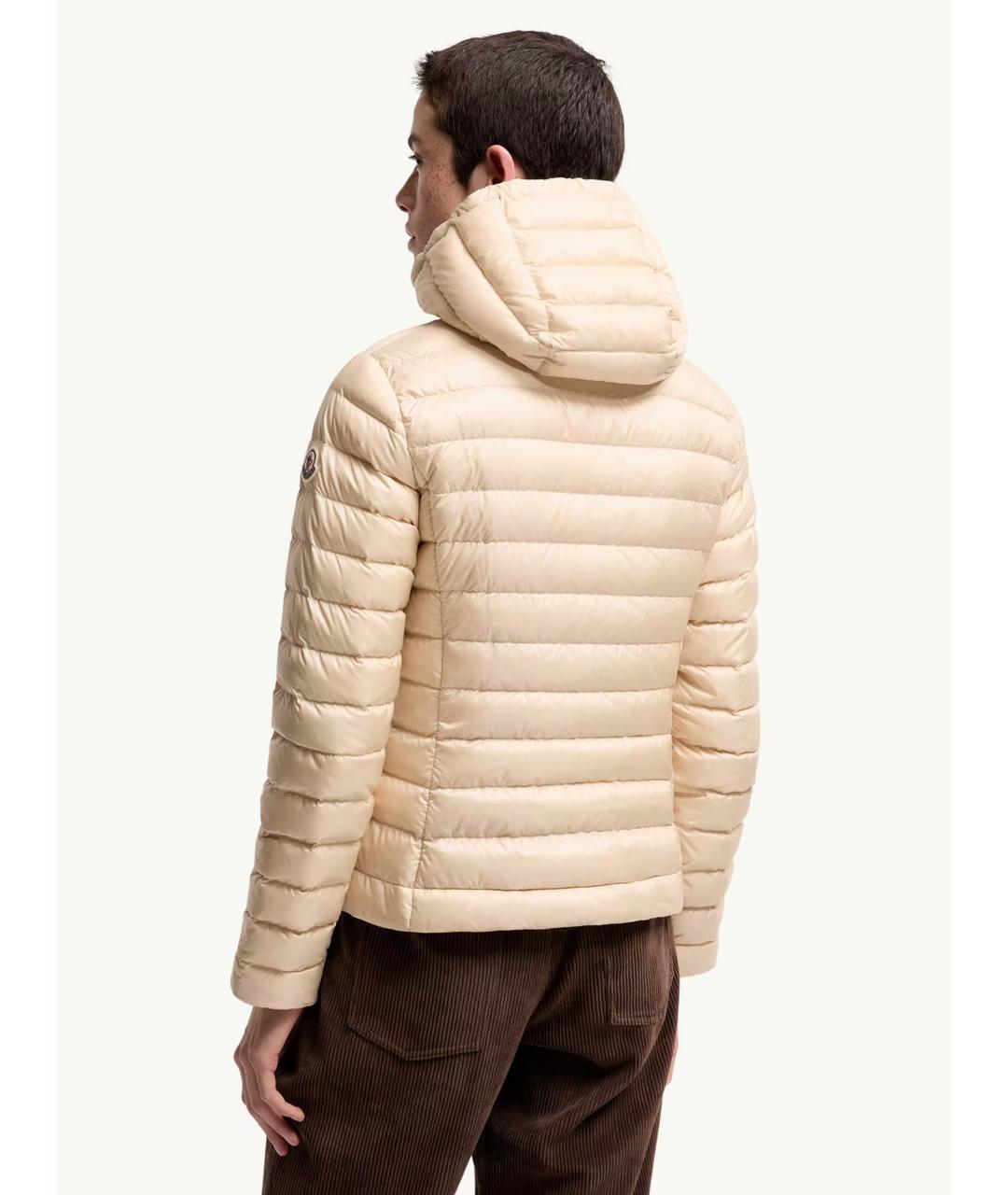 MONCLER Бежевая полиамидовая куртка, фото 4