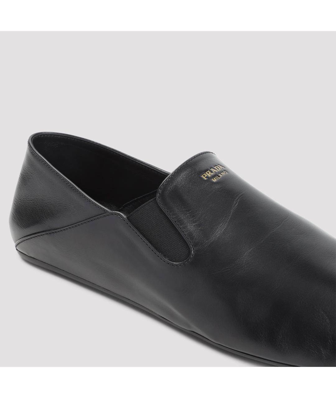 PRADA Черные кожаные лоферы, фото 4