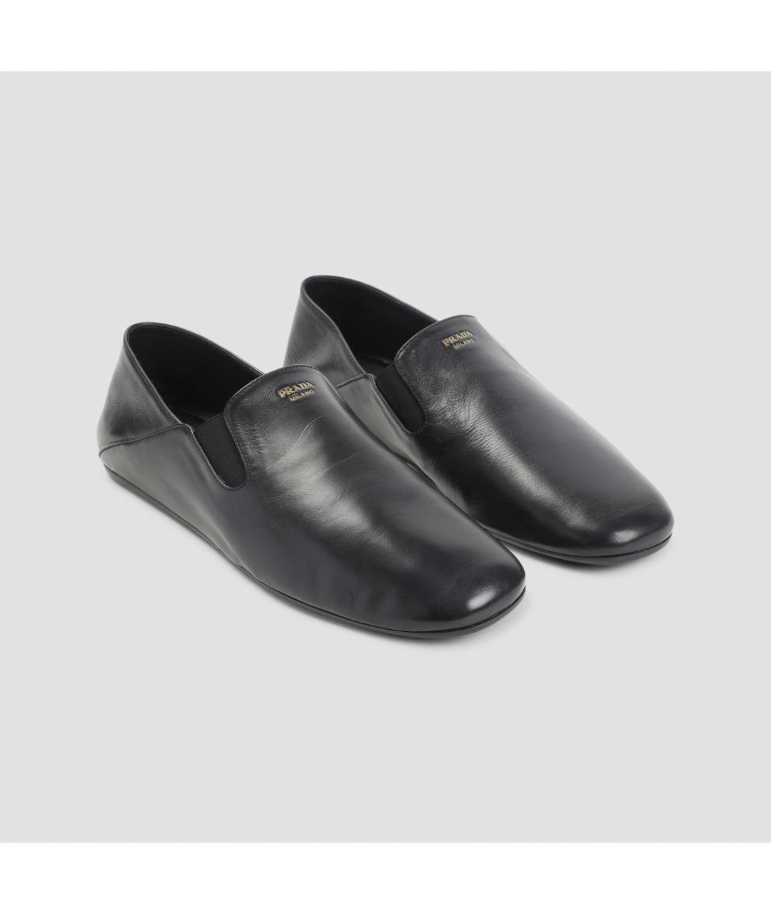 PRADA Черные кожаные лоферы, фото 3