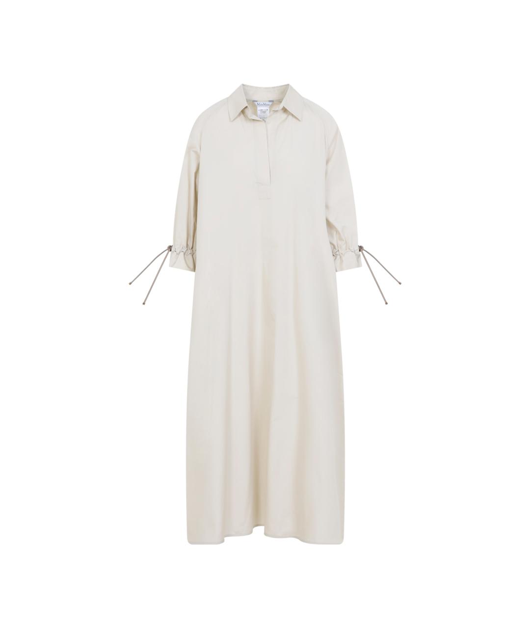 MAX MARA Белое хлопковое повседневное платье, фото 1
